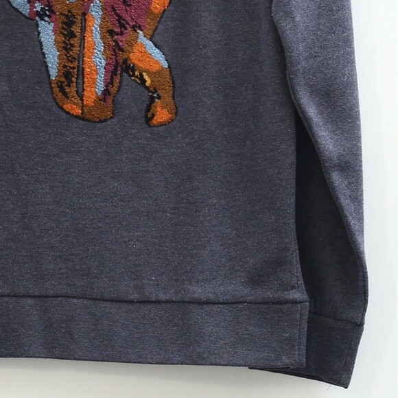 BONOBOS Critter Supersoft Fleece Crew Sweater Embroidered Long Sleeve XL 283636 - Picture 8 of 11